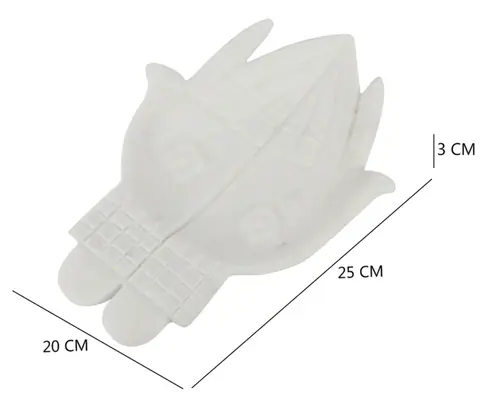Dimension diagram for the marble dish