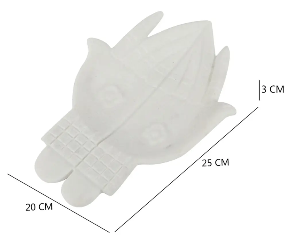 Dimension diagram for the marble dish