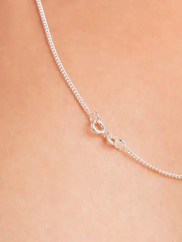 The chain and clasp area close up